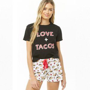 2/$30| Forever 21 Love + Tacos Pajamas